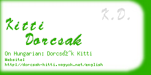 kitti dorcsak business card